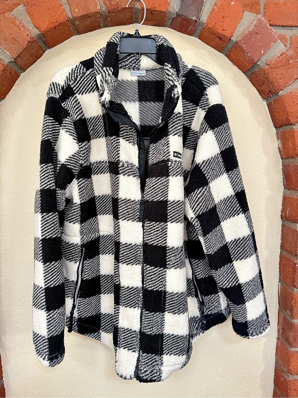 Columbia Winter Pass Print Fleece Full-Zip Jacket Black & White